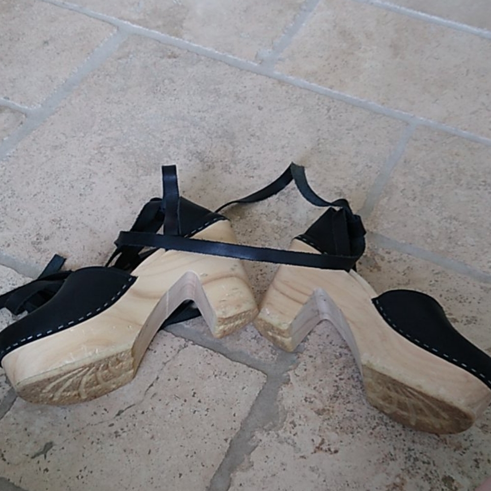 Loeffler Randall X Sven chunky platform wood clogs - Picture 7 of 16